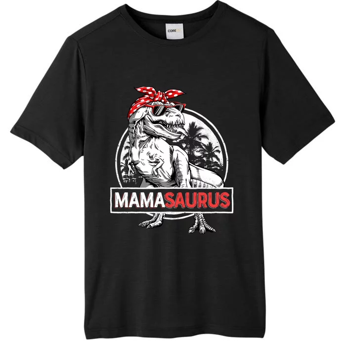 Mamasaurus T Rex Dinosaur Funny Mama Saurus MotherS Family Long Sleeve ChromaSoft Performance T-Shirt