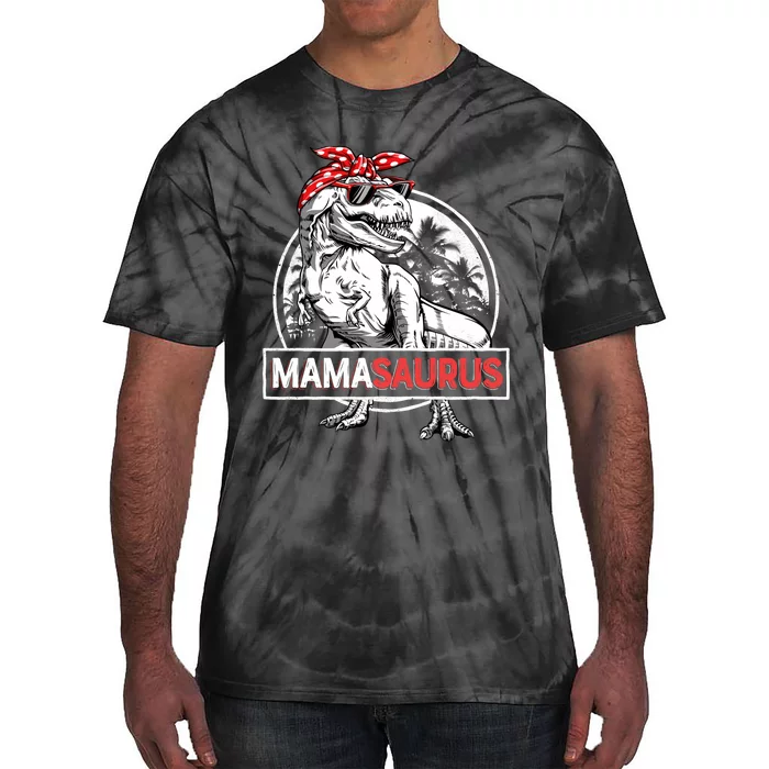 Mamasaurus T Rex Dinosaur Funny Mama Saurus MotherS Family Long Sleeve Tie-Dye T-Shirt