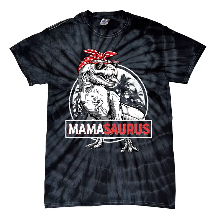 Mamasaurus T Rex Dinosaur Funny Mama Saurus MotherS Family Long Sleeve Tie-Dye T-Shirt