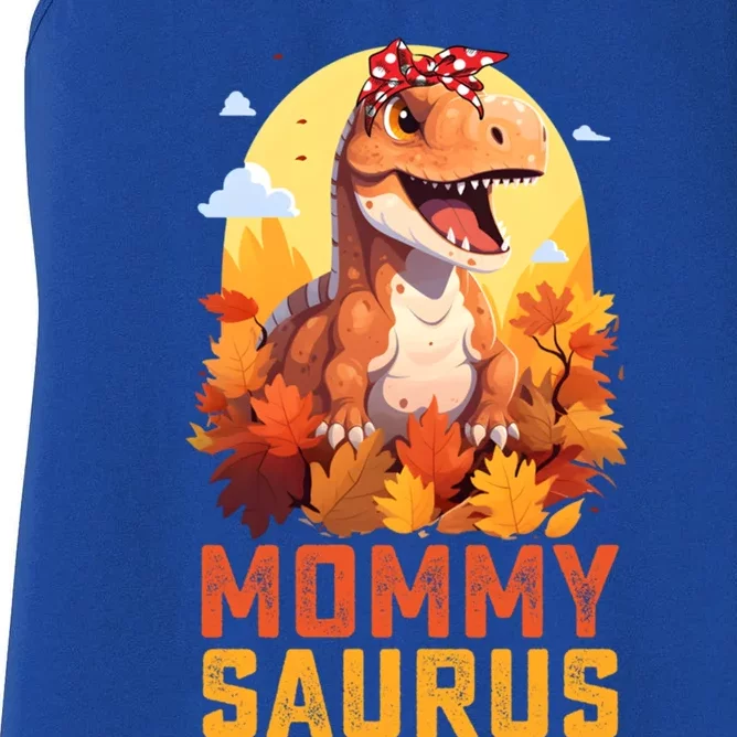 Mommysaurus T Rex Dinosaur Grandma Saurus Family Matching Meaningful Gift Women's Racerback Tank