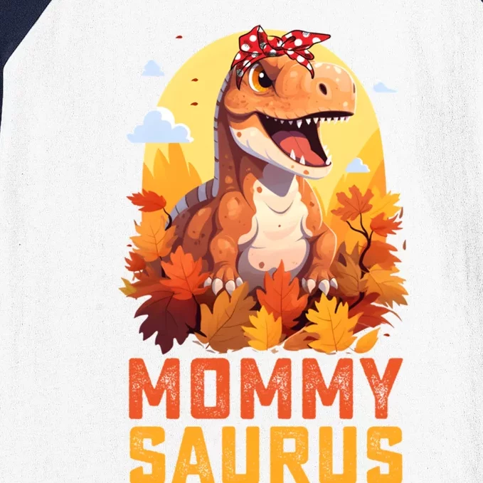 Mommysaurus T Rex Dinosaur Grandma Saurus Family Matching Meaningful Gift Baseball Sleeve Shirt