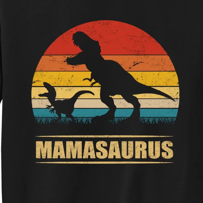 Mamasaurus T Rex Dinosaur Funny Mothers Day Mom Women Long Sleeve Tall Sweatshirt