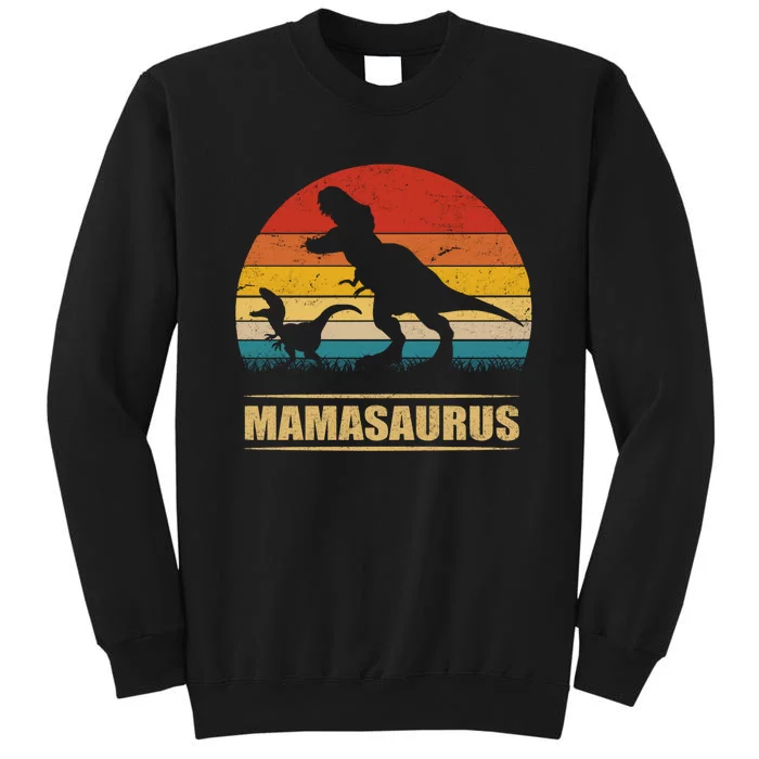 Mamasaurus T Rex Dinosaur Funny Mothers Day Mom Women Long Sleeve Tall Sweatshirt