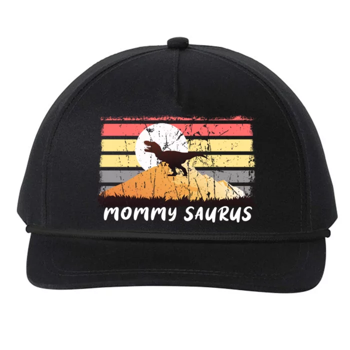 Mommysaurus T Rex Mommy Saurus Dinosaur Funny Mother Funny Gift Snapback Five-Panel Rope Hat