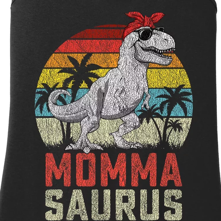 Mommasaurus T Rex Dinosaur Momma Saurus MotherS Family Ladies Essential Tank