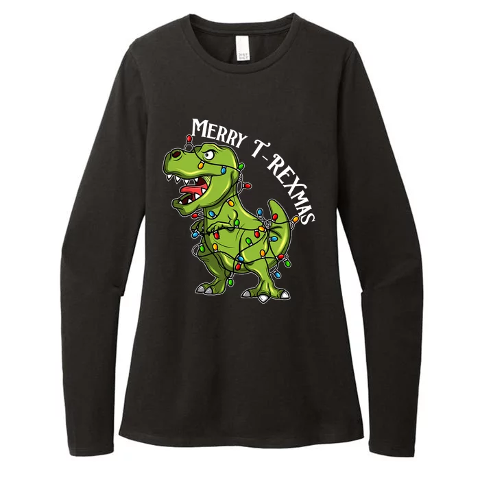 Merry T Rexmas Trex Christmas Womens CVC Long Sleeve Shirt