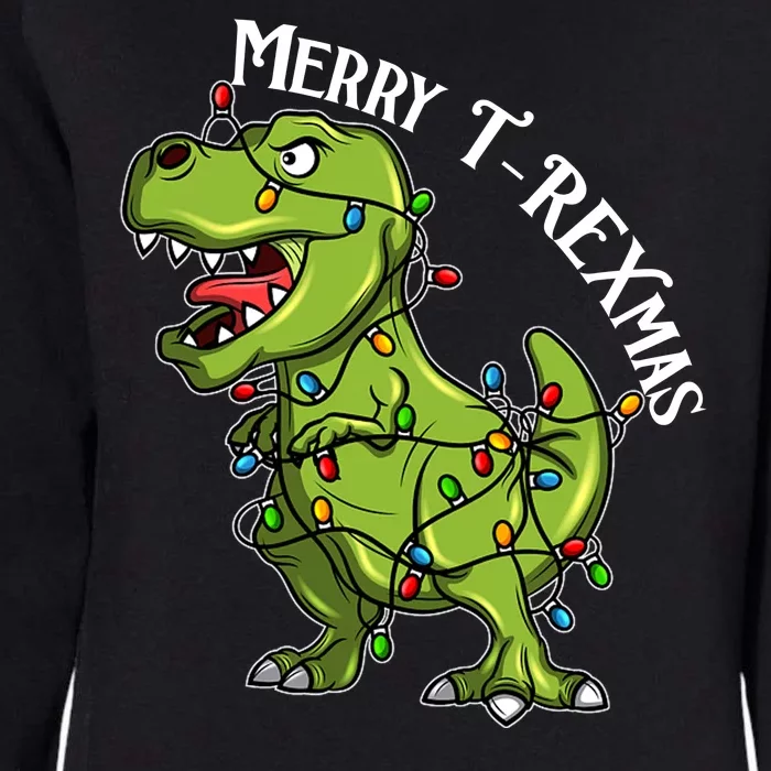 Merry T Rexmas Trex Christmas Womens California Wash Sweatshirt