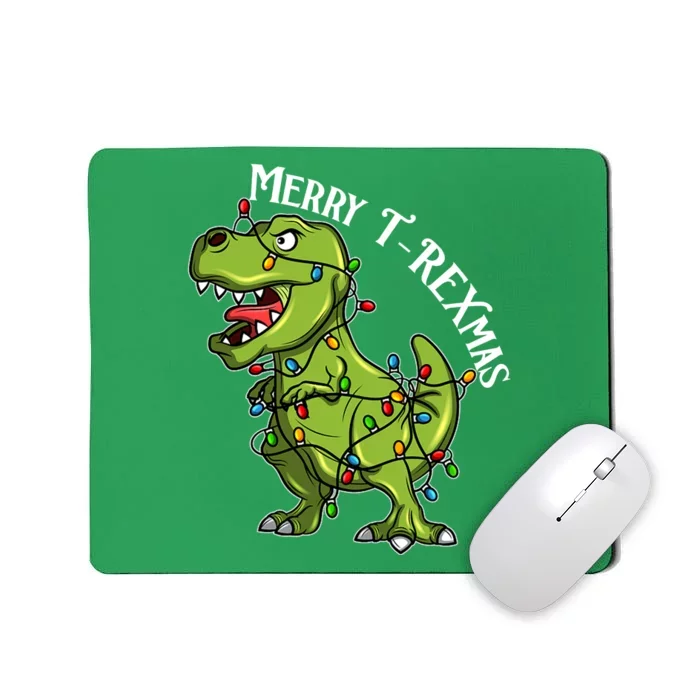 Merry T Rexmas Trex Christmas Mousepad