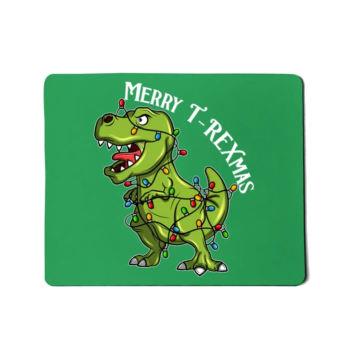 Merry T Rexmas Trex Christmas Mousepad