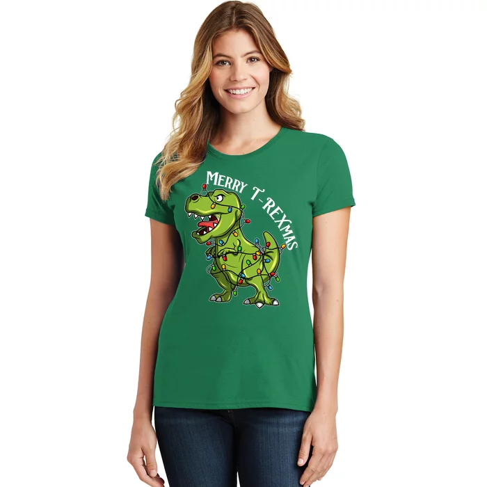 Merry T Rexmas Trex Christmas Women's T-Shirt