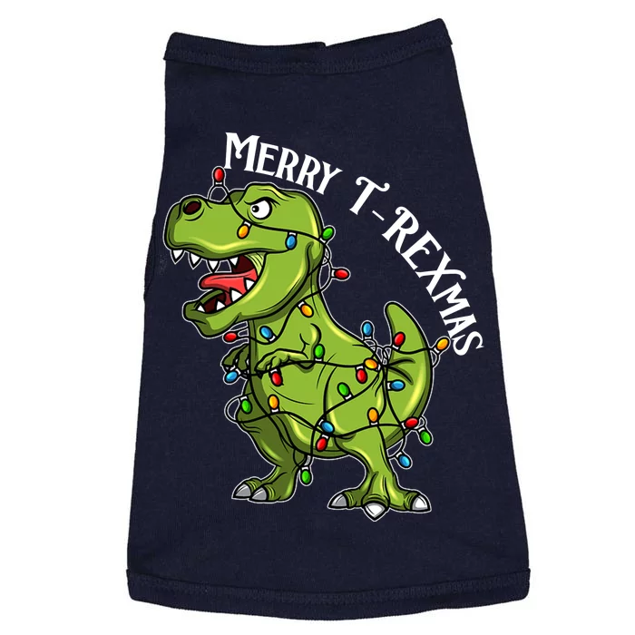 Merry T Rexmas Trex Christmas Doggie Tank