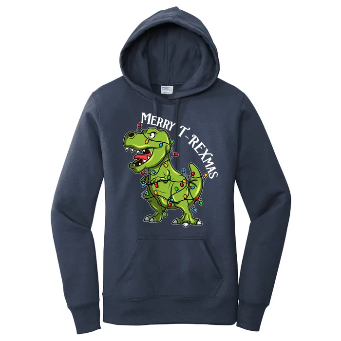 Merry T Rexmas Trex Christmas Women's Pullover Hoodie