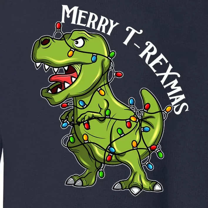 Merry T Rexmas Trex Christmas Toddler Sweatshirt