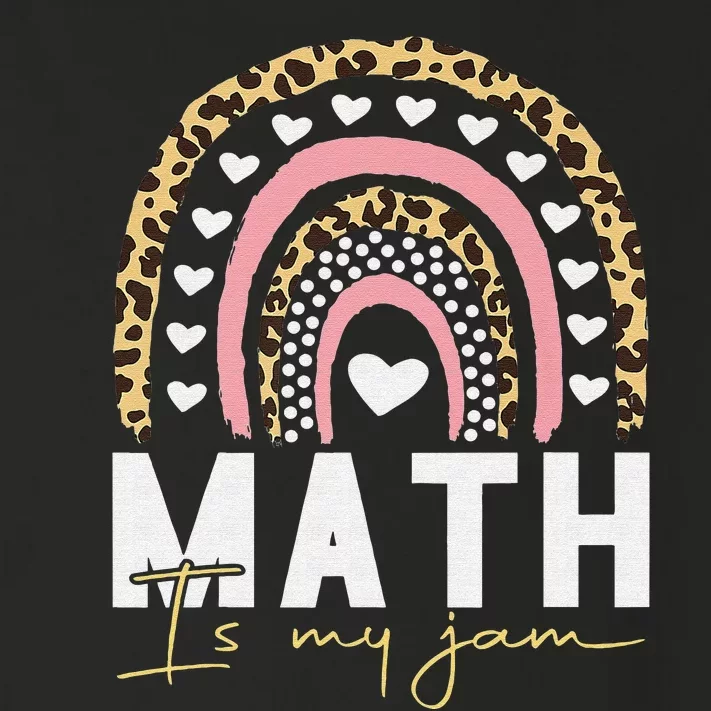 Math Teacher Rainbow Leopard Math Is My Jam Teacher Toddler Long Sleeve Shirt