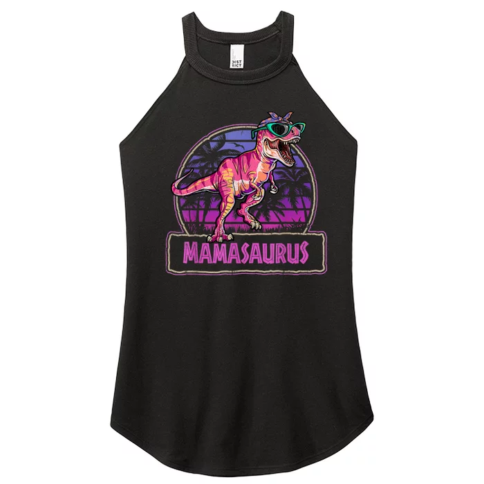 Mamasaurus T Rex Mama Saurus Women Dinosaur Family Matching Women’s Perfect Tri Rocker Tank