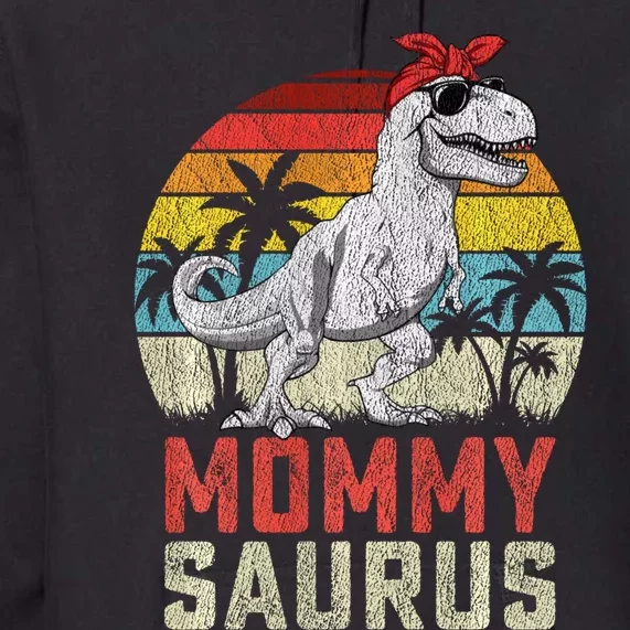 Mommysaurus T Rex Dinosaur Mommy Saurus MotherS Family Sweat Premium Hoodie