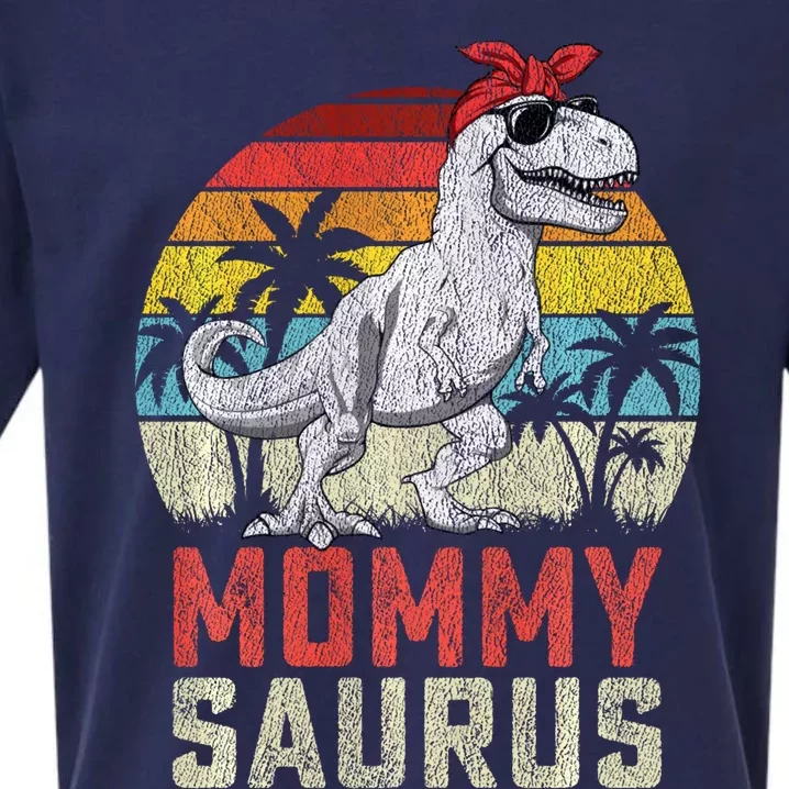 Mommysaurus T Rex Dinosaur Mommy Saurus MotherS Family Sweat Sueded Cloud Jersey T-Shirt