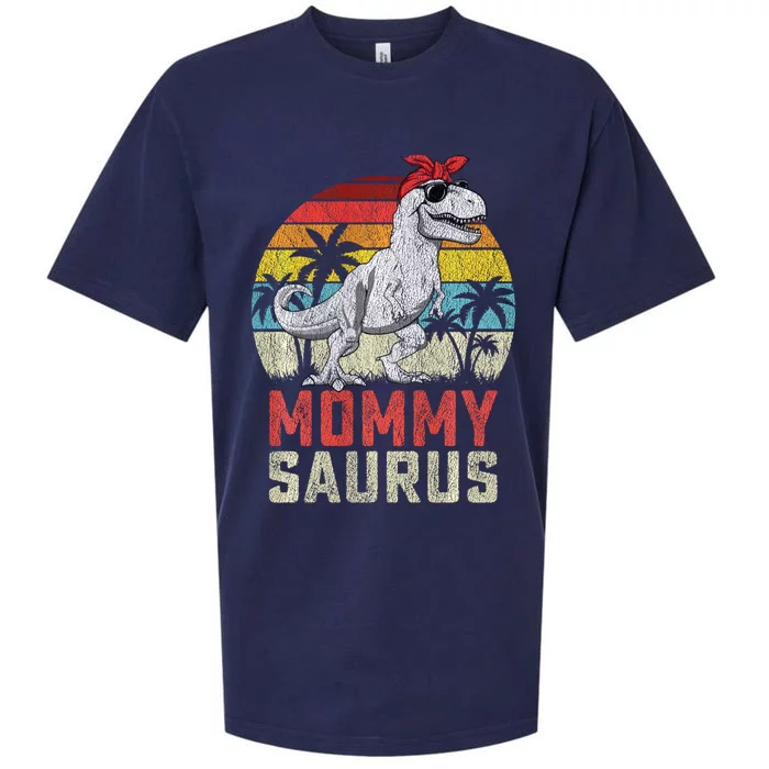 Mommysaurus T Rex Dinosaur Mommy Saurus MotherS Family Sweat Sueded Cloud Jersey T-Shirt