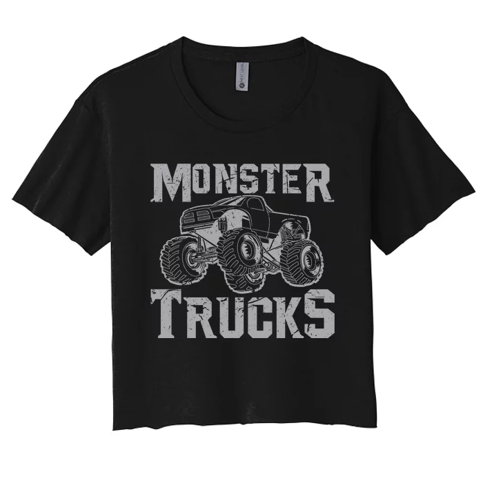 Monster Truck | Retro Vintage Off Road Women's Crop Top Tee