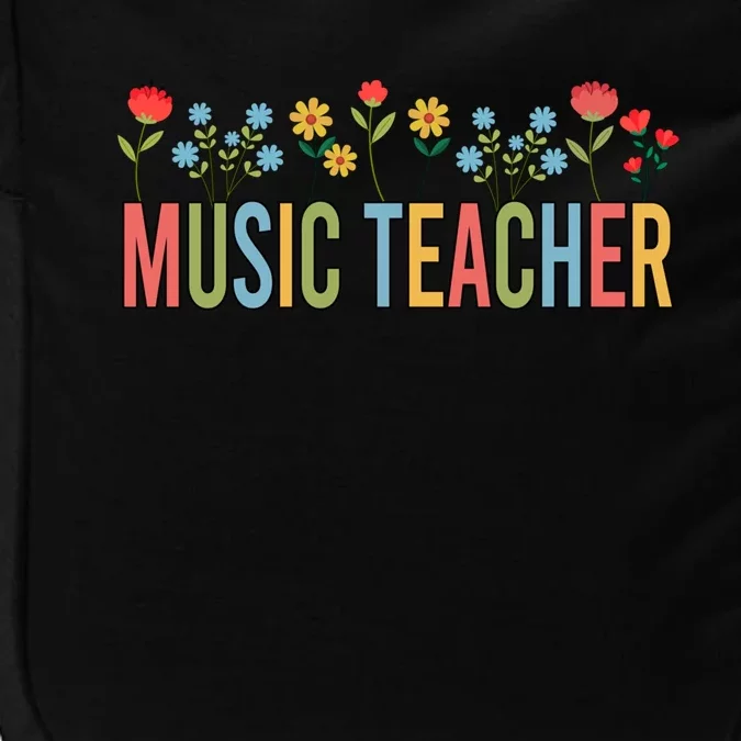 Music Teacher Retro Wildflowers Back To School Gift Impact Tech Backpack