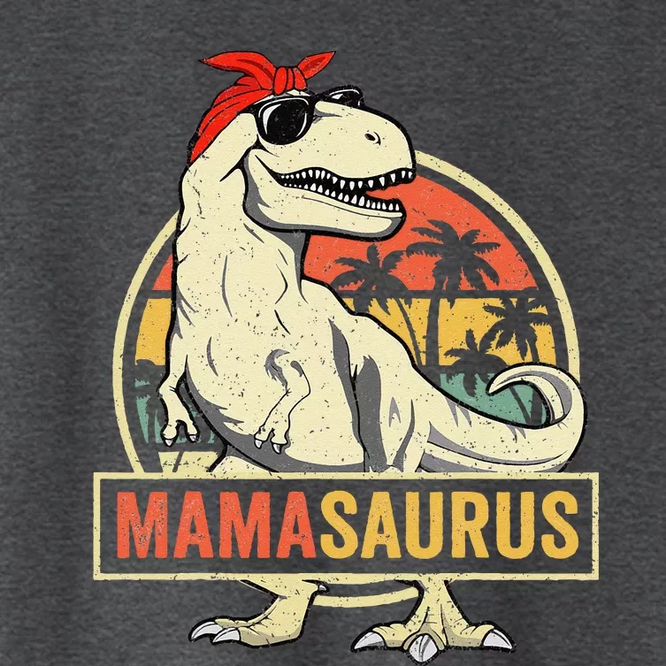 Mamasaurus T Rex Dinosaur Mama Saurus Family Matching Women's Crop Top Tee