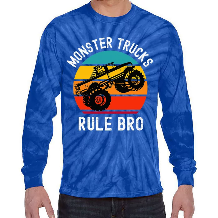 Monster Trucks Rock Tie-Dye Long Sleeve Shirt