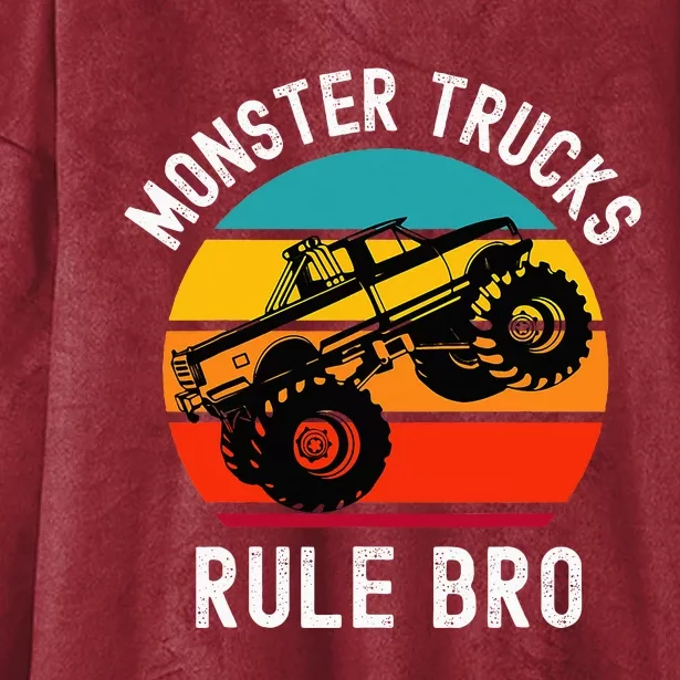 Monster Trucks Rock Hooded Wearable Blanket