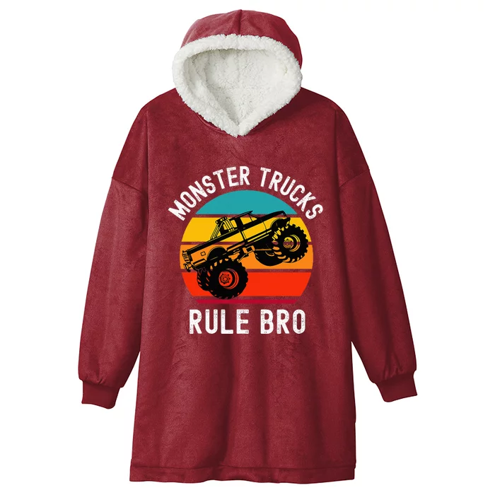 Monster Trucks Rock Hooded Wearable Blanket