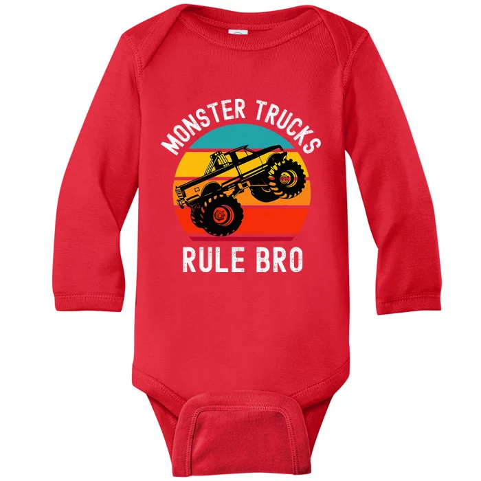 Monster Trucks Rock Baby Long Sleeve Bodysuit