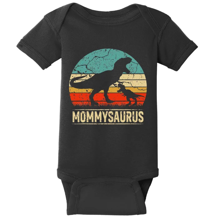 Mommysaurus T Rex Dinosaur Mommy Saurus Family Matching Baby Bodysuit