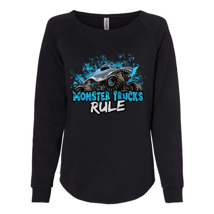 Monster Trucks Rule funny farmer lover Womens California Wash Sweatshirt