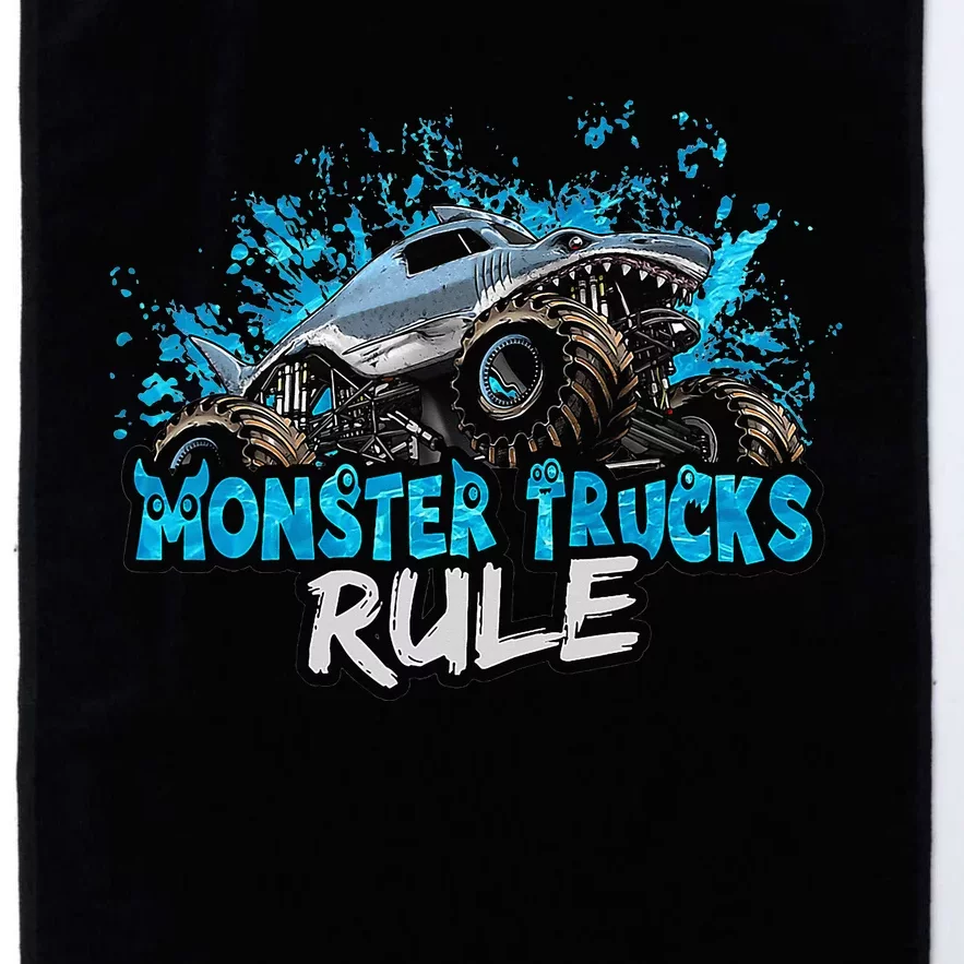 Monster Trucks Rule funny farmer lover Platinum Collection Golf Towel