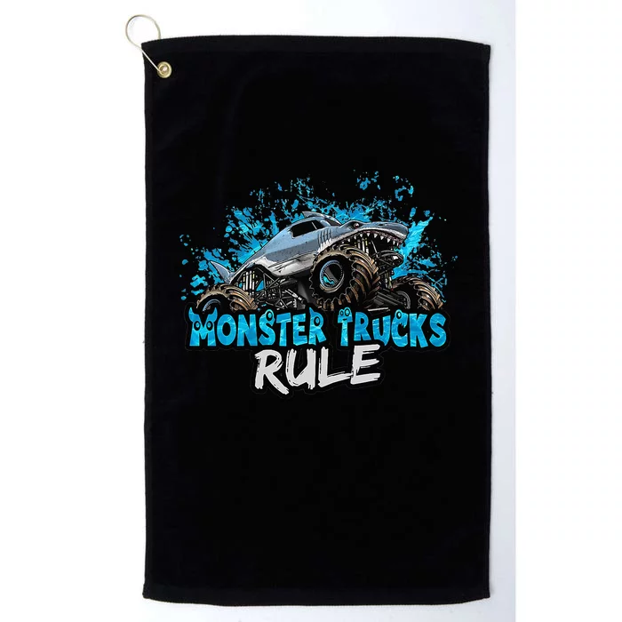 Monster Trucks Rule funny farmer lover Platinum Collection Golf Towel