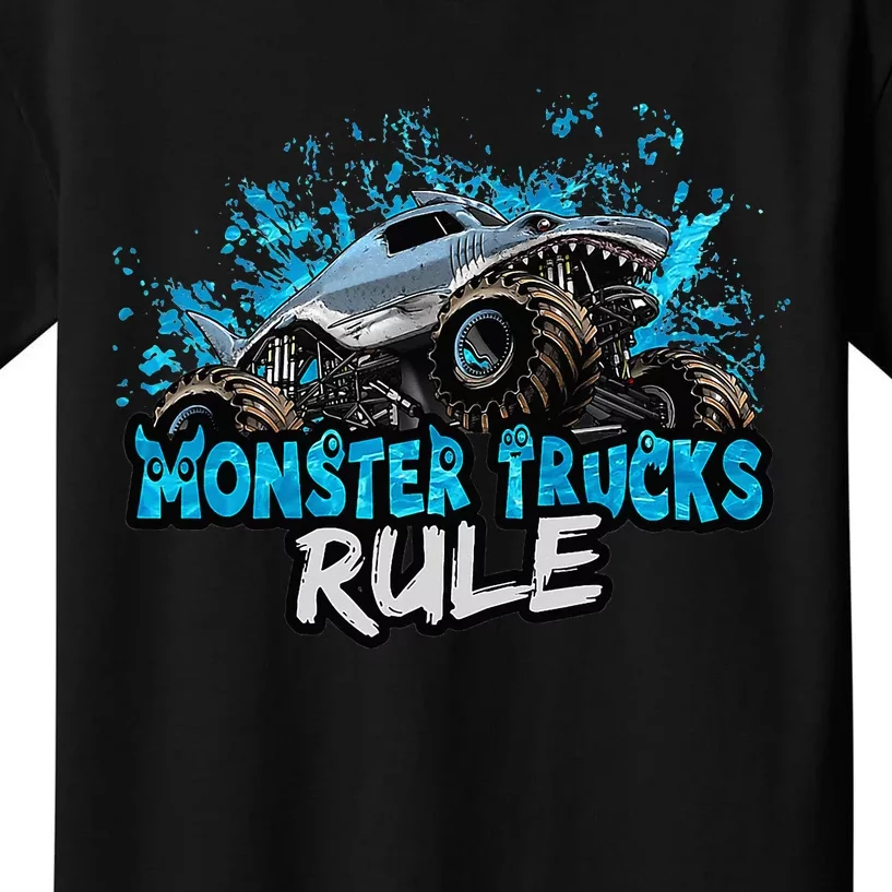 Monster Trucks Rule funny farmer lover Kids T-Shirt