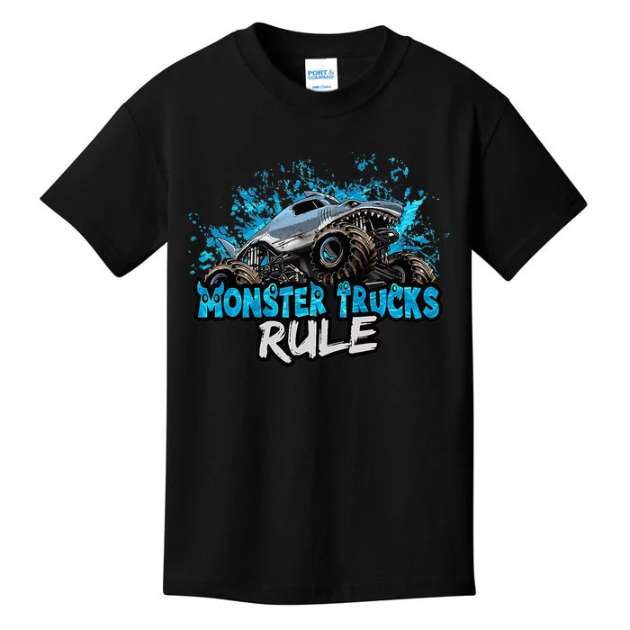 Monster Trucks Rule funny farmer lover Kids T-Shirt