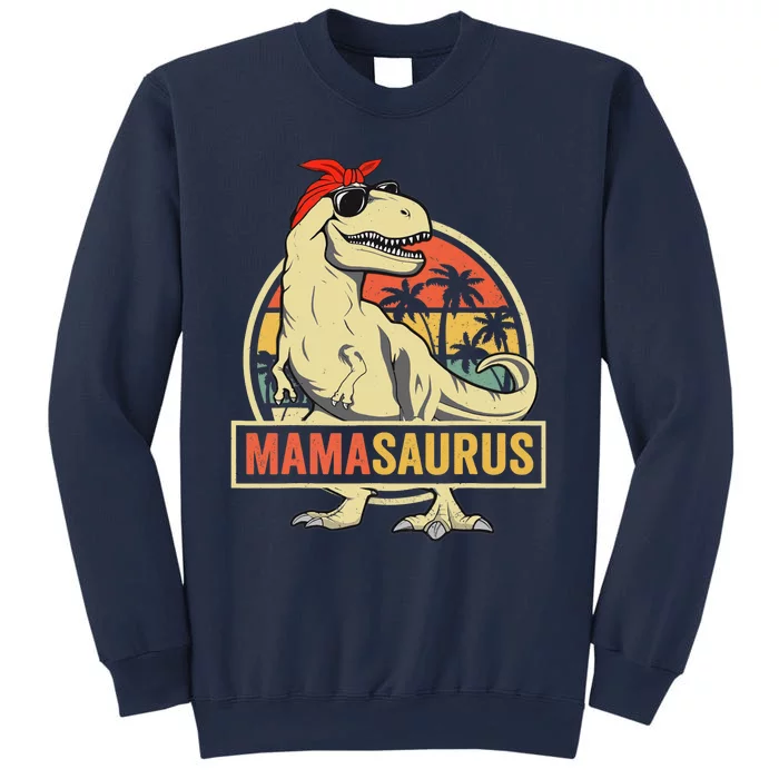 Mamasaurus T Rex Dinosaur Mama Saurus Family Matching Women Sweatshirt