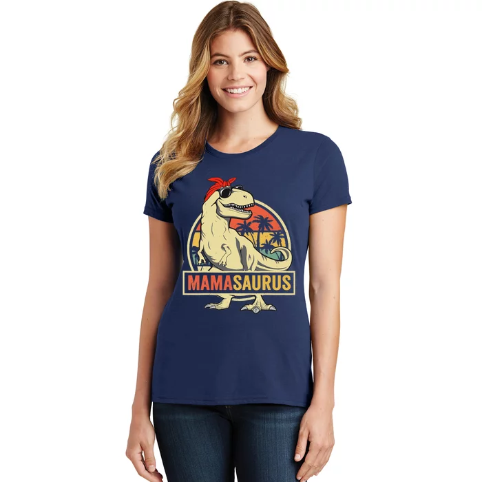 Mamasaurus T Rex Dinosaur Mama Saurus Family Matching Women Women's T-Shirt