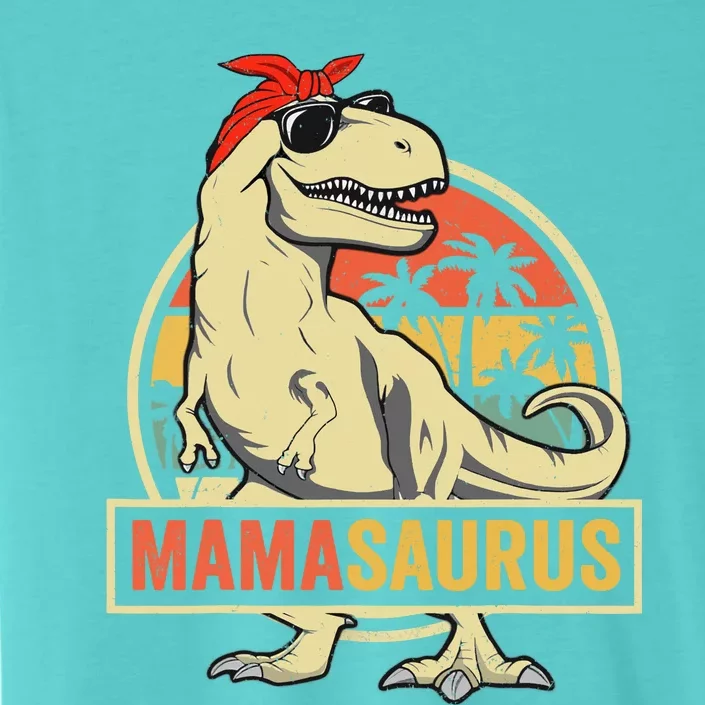 Mamasaurus T Rex Dinosaur Mama Saurus Family Matching Women ChromaSoft Performance T-Shirt