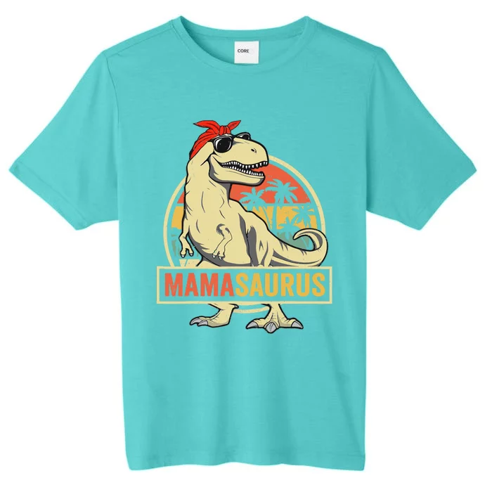 Mamasaurus T Rex Dinosaur Mama Saurus Family Matching Women ChromaSoft Performance T-Shirt