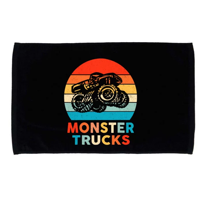 Monster Truck Retro Vintage Gift Microfiber Hand Towel