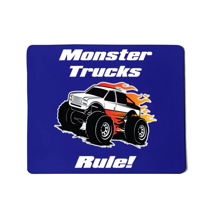 Monster Trucks Rule Gift With Fast Flame Great Gift Mousepad