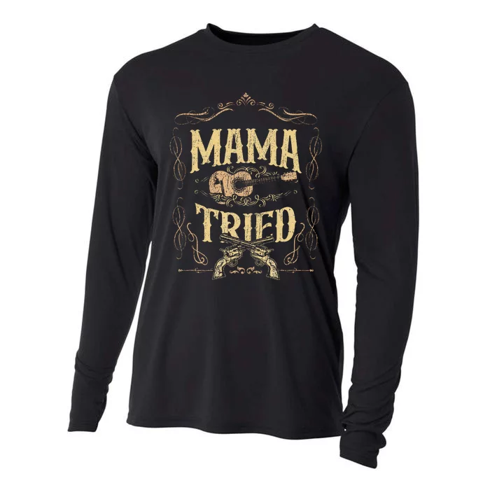 Mama Tried Renegade Outlaw Music Lovers Country Cooling Performance Long Sleeve Crew