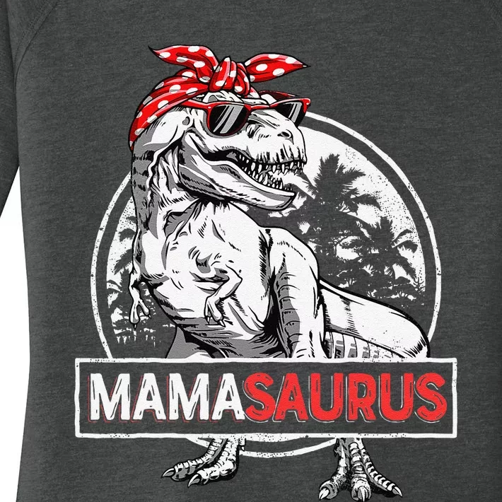 Mamasaurus T Rex Dinosaur Funny Mama Saurus MotherS Family Women's Perfect Tri Tunic Long Sleeve Shirt