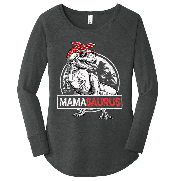 Mamasaurus T Rex Dinosaur Funny Mama Saurus MotherS Family Women's Perfect Tri Tunic Long Sleeve Shirt