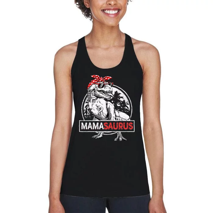 Mamasaurus T Rex Dinosaur Funny Mama Saurus MotherS Family Women's Racerback Tank