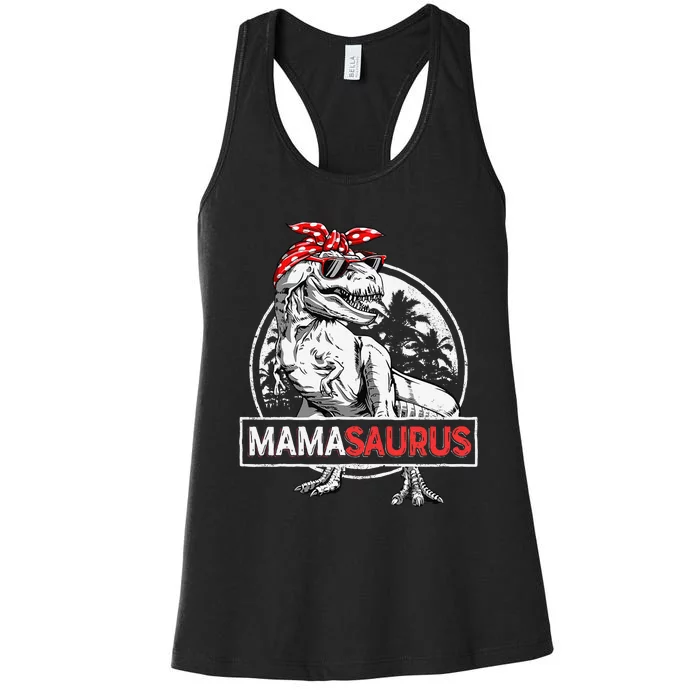 Mamasaurus T Rex Dinosaur Funny Mama Saurus MotherS Family Women's Racerback Tank