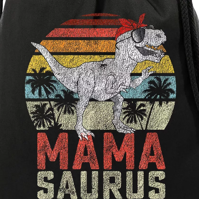 Mamasaurus T Rex Dinosaur Mama Saurus Family Matching Drawstring Bag