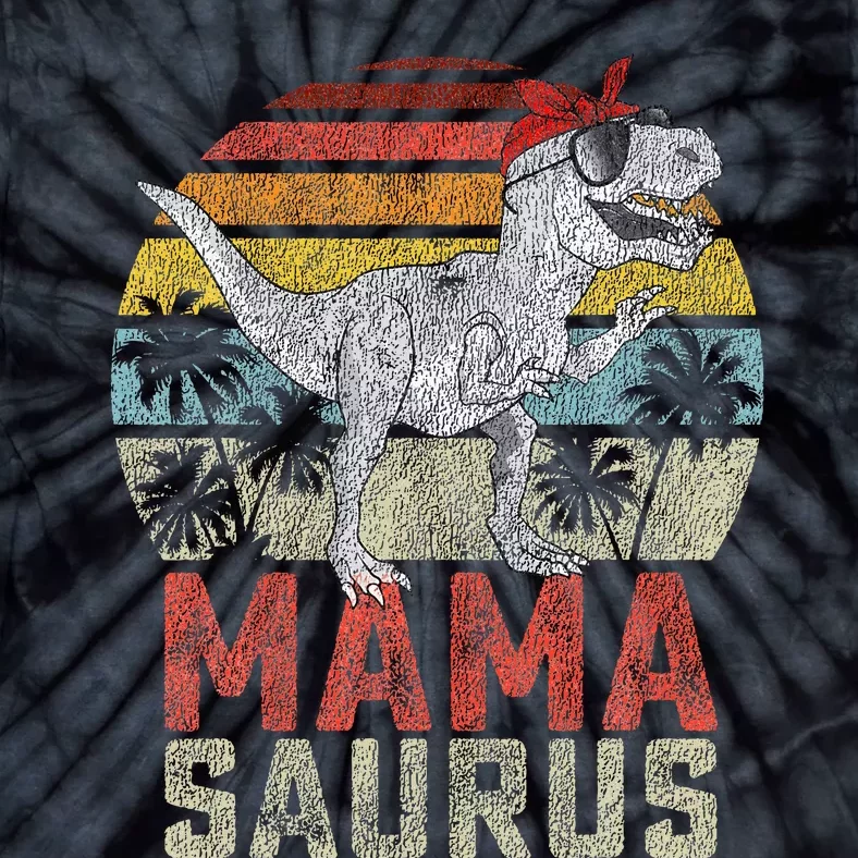 Mamasaurus T Rex Dinosaur Mama Saurus Family Matching Tie-Dye T-Shirt