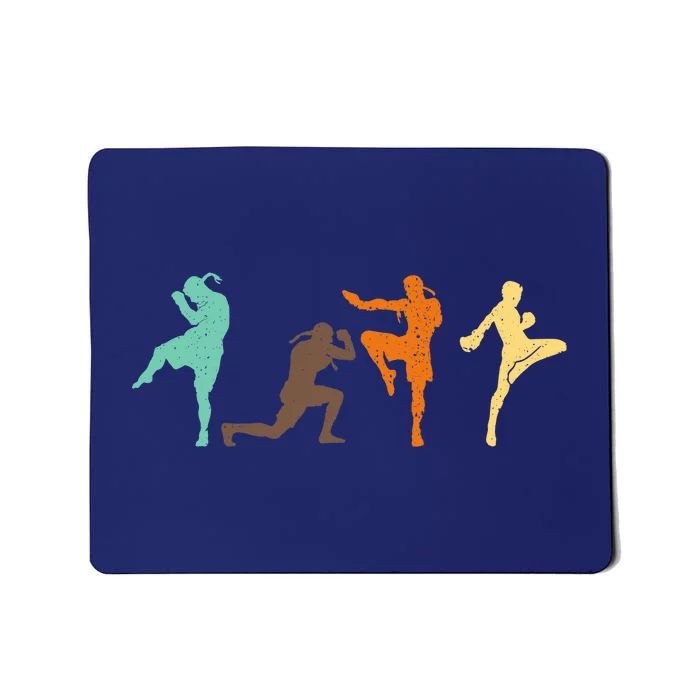 Muay Thai Retro Vintage MMA Fighter Mixed Martial Art Combat Mousepad