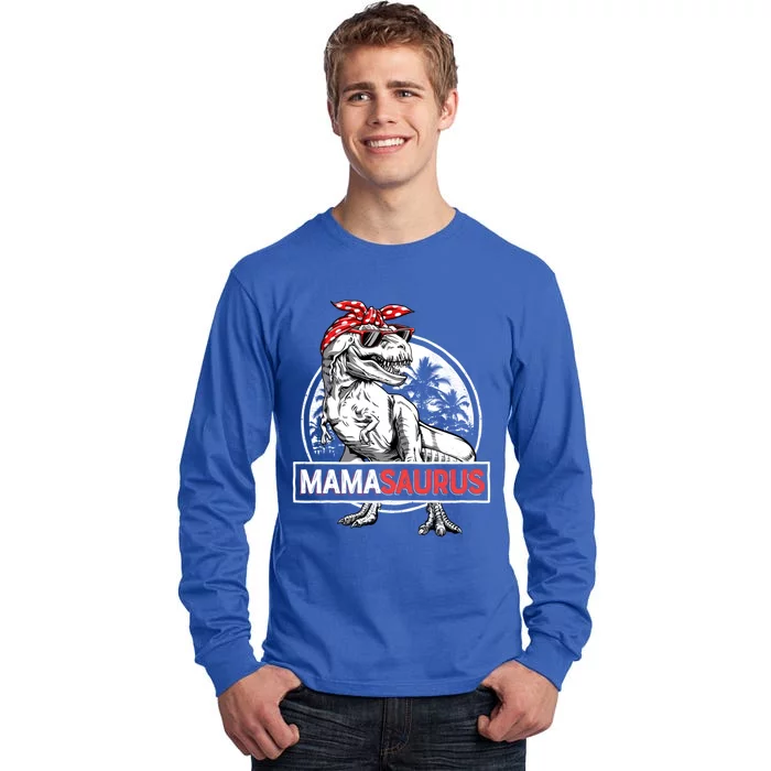 Mamasaurus T Rex Dinosaur Funny Mama Saurus Mother's Family Cool Gift Tall Long Sleeve T-Shirt